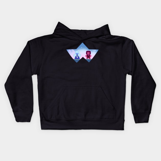 Ruby and Sapphire Kids Hoodie by maxtrology